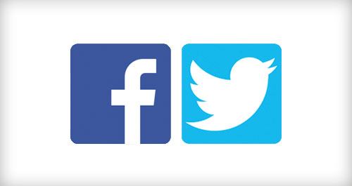 Facebook and Twitter